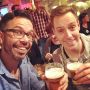 Biertjes met @tjitseleemhuis in het #top2000agogo café. We zagen licht branden en dachten ach.