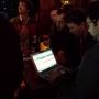Iedereen aan de borrel, maar @rachidfinge werkt stug door voor @nos. Wat een arbeidsmoraal! #sxsw #sxswnl