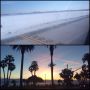 Yesterday. From snowy NYC. To warm Santa Monica beach sunset. 
