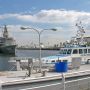 【FleetWeek 横浜艦艇公開】待機列に並びながらまずは1枚 朝のうちはちょっと雲が多かった
