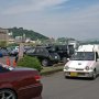 【第11回ひめたま痛車祭】10時前に到着した時はまだ車輌の搬入作業中でした しばし待ちます 今回こそ雨に降られるかとも思いましたがこれまで一度も雨になった事がない同イベントの神通力はさすがだったぜｗ 