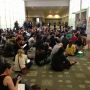 Bing & Google session is SO popular they have put a speaker in the hallway, people are sitting here listening to it!