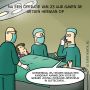 Na een operatie van 23 uur gaven de artsen Herman op. #cartoon