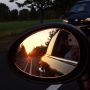 Sunset in the mirror.