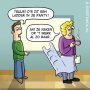 Truus, er zit een ladder in je panty. #cartoon 