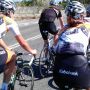 Coach @kmoerenhout rides old school... Different generation or preparing for l'Eroica..? #sparetire #RaboLiv