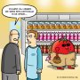 Weer zo'n winkeldief. #cartoon