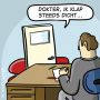 Komt een deur bij de dokter... #cartoon