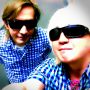 先生( @Tetsuya_Komuro )とパチリ！ギンガムチェック兄弟！笑