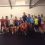 De CrossFit klas van 19u kon nog lachen na de training... #vondelgym #CFvondelpark #crossfit