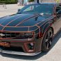 【お台場スーパーカーミーティング】ワイヤーフレーム調なカラーリングのカマロ トロン的なイメージかｗ