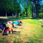 Mobility in het park vanmorgen met @franziska_lancaster #zon #vondelpark #mobility #vondelgym