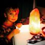 My radiating nephew K and his present
