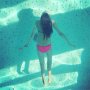 Faye in the pool...