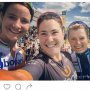 Not only a fantastic sprint, but also good #selfieskills... Congrats @ChloeHosking & thanks @LaCoursebyTdF for a great day in Paris. Would have loved to do better for my team @raboliv, but 3rd was maximum today. #merciàtous