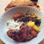 Tandoori chicken, naan, saag paneer, roz kaj chaney and so much more good stuff from DJ's new venture #indianfood #tandoori
