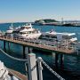 【三笠公園】甲板からは猿島とそこに向かうクルーズ船が見えます