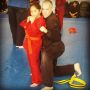 Kat received her orange belt.