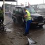 Cleaning off the desert...