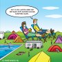 Kleinschalige camping. #cartoon 