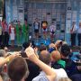 Enjoying the national Belgian anthem