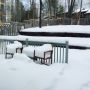 Tuin van ons huis in Lake Placid. 