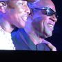 Ja hoor!! Pharrell met Stevie Wonder on stage!! #NSJ14 