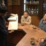 大将！御手紙出てきたね！お通しがお手紙ってことだね！
