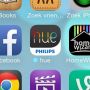 Iemand een idee wat de blauwe stip voor de Hue-app doet in iOS 7? 
