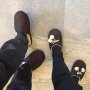 Look, @hotelpashmina gave us the cutest slippers yesterday :-)