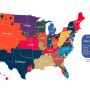 Facebook map of the team likes per state before the opening game of the NFL season 