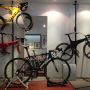  A few nice bikes from past hanging up alongside the Giant. 