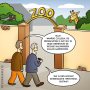 Wetenschappers naar de dierentuin #cartoon