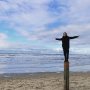 traditional beach walk