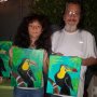 Finished paintings. @carlydenise_w @deven_silver .
.
.
#painting #art #canvas #paint #carlyandbeeswineandpaint #finishedproduct