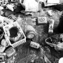Objects on the froor of an abandoned house in Namie, Fukushima. - Selecting photos for my book. Publication date: March 9