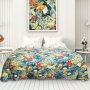 Check out the amazing printed bedspread!