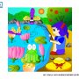 Girl Fishing Cartoon Illustration | Showflipper