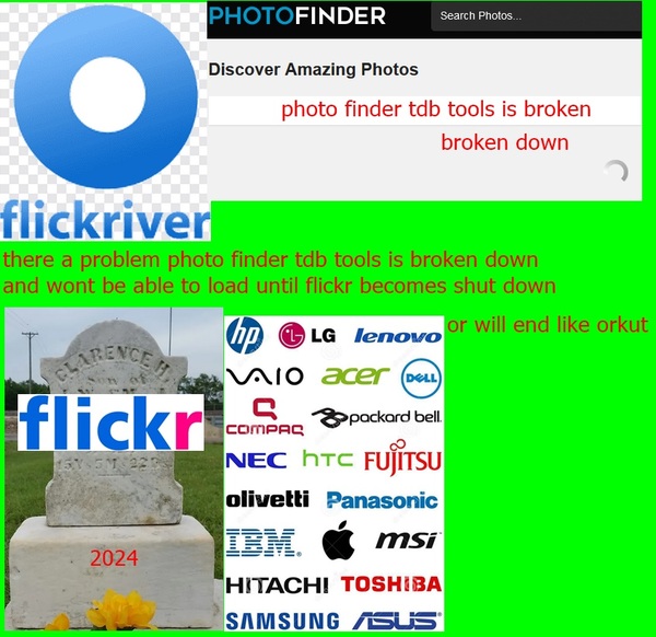 The end of flickriver and photo finder tdb tools the upcoming shut down is on year 2024 will put the end as hyves winamp orkut hotel hippo raptr kaneva as made collapse