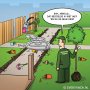 Misverstanden bij de hovenier. #cartoon 