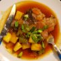 Sweet and sour pork chops for dinner.