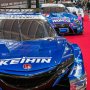 【東京オートサロン2020】展示ホール外の通路に設営されたSUPER GT選手権の展示ブース GTマシンが連なって展示されています
