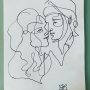 Drawing of me and @tessasterkenburg made by @lou_line at @sohohouseamsterdam for Halloween