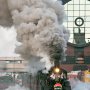 【SL新年号2020】15時28分定刻通り出発！ 背景としても真岡駅は特徴があっていいですねぇ